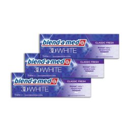 Blend-a-med 3D White Classic Fresh fogkrém 3x75 ml