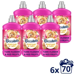   Coccolino Perfume & Care Tiare Flower & Red Fruits öblítő 6x1610 ml (420 mosás)