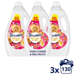   Coccolino Perfume & Care Tiare Flower & Red Fruits öblítő 3x2875 ml (375 mosás)