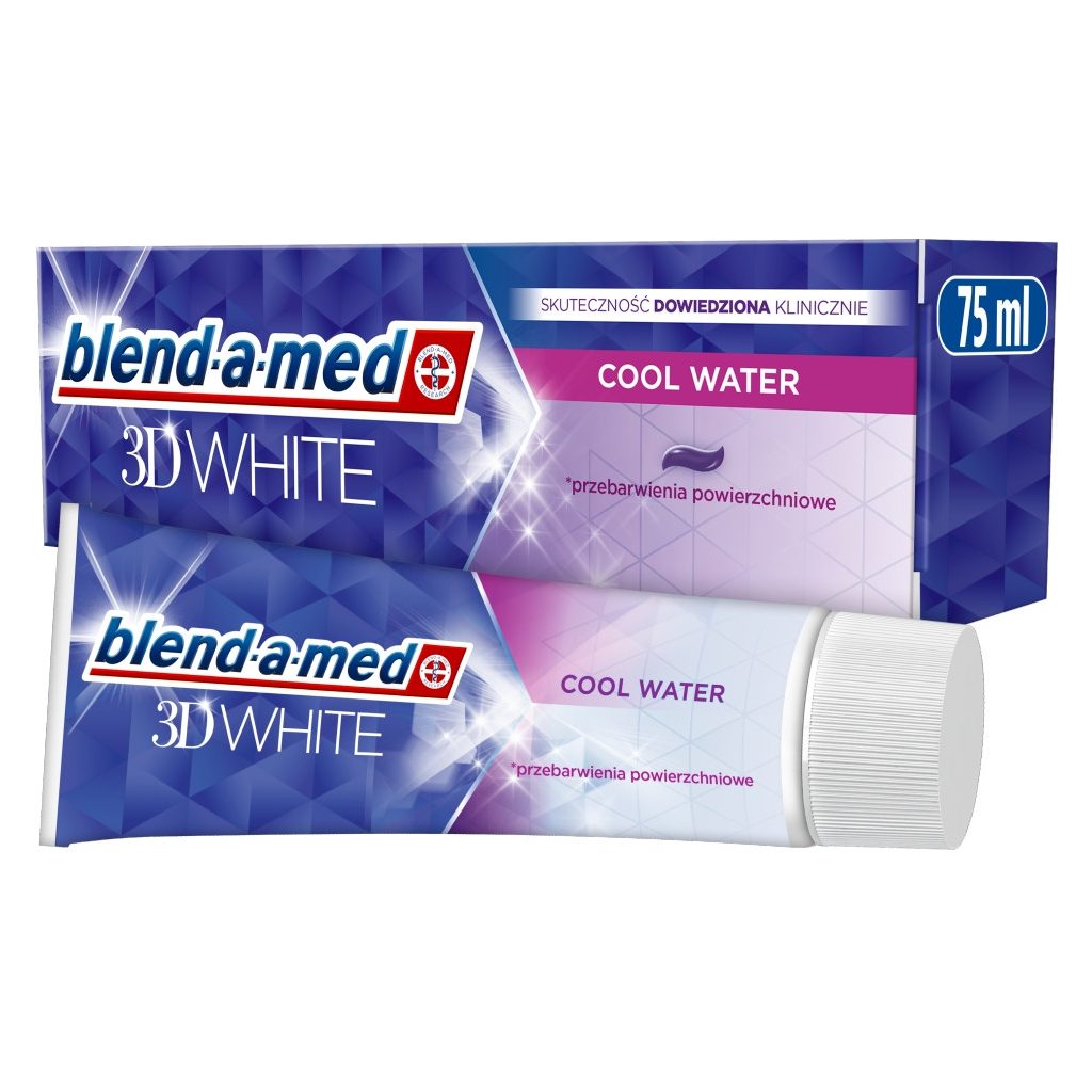 Blend-a-med CoolWater 3D White fogkrém 3x75 ml