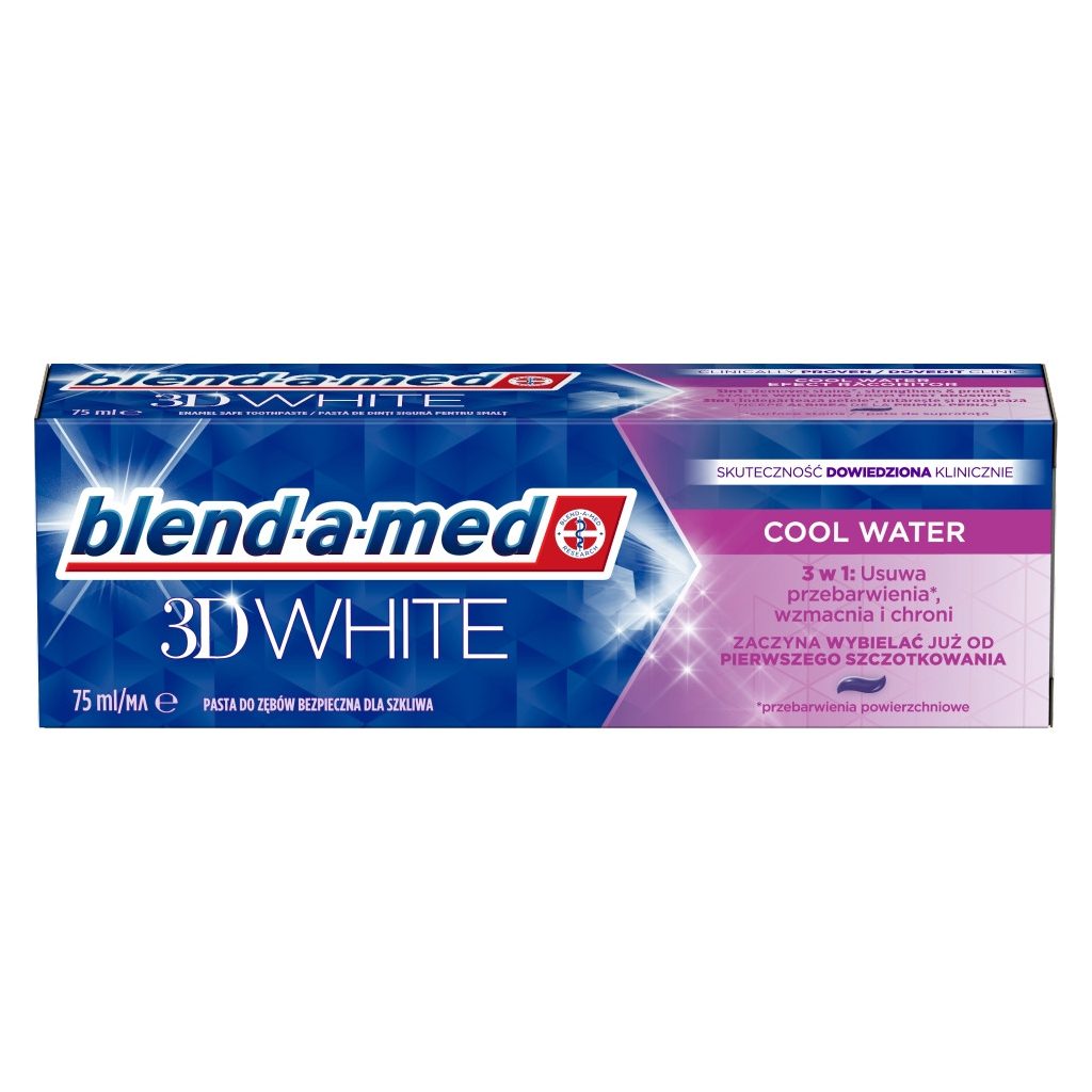 Blend-a-med CoolWater 3D White fogkrém 3x75 ml