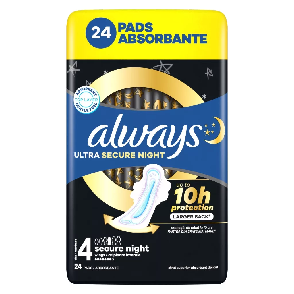 Always Ultra Secure Night egészségügyi betét (2x24 db)