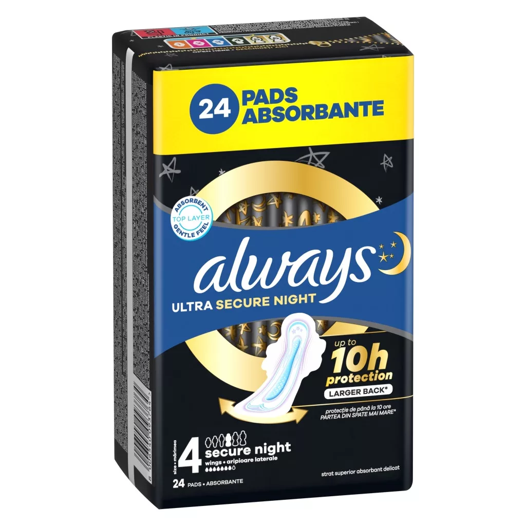 Always Ultra Secure Night egészségügyi betét (2x24 db)