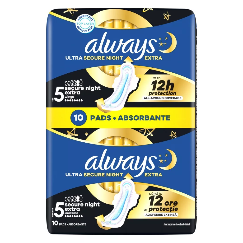 Always Ultra Secure Night Extra egészségügyi betét (6x10 db)