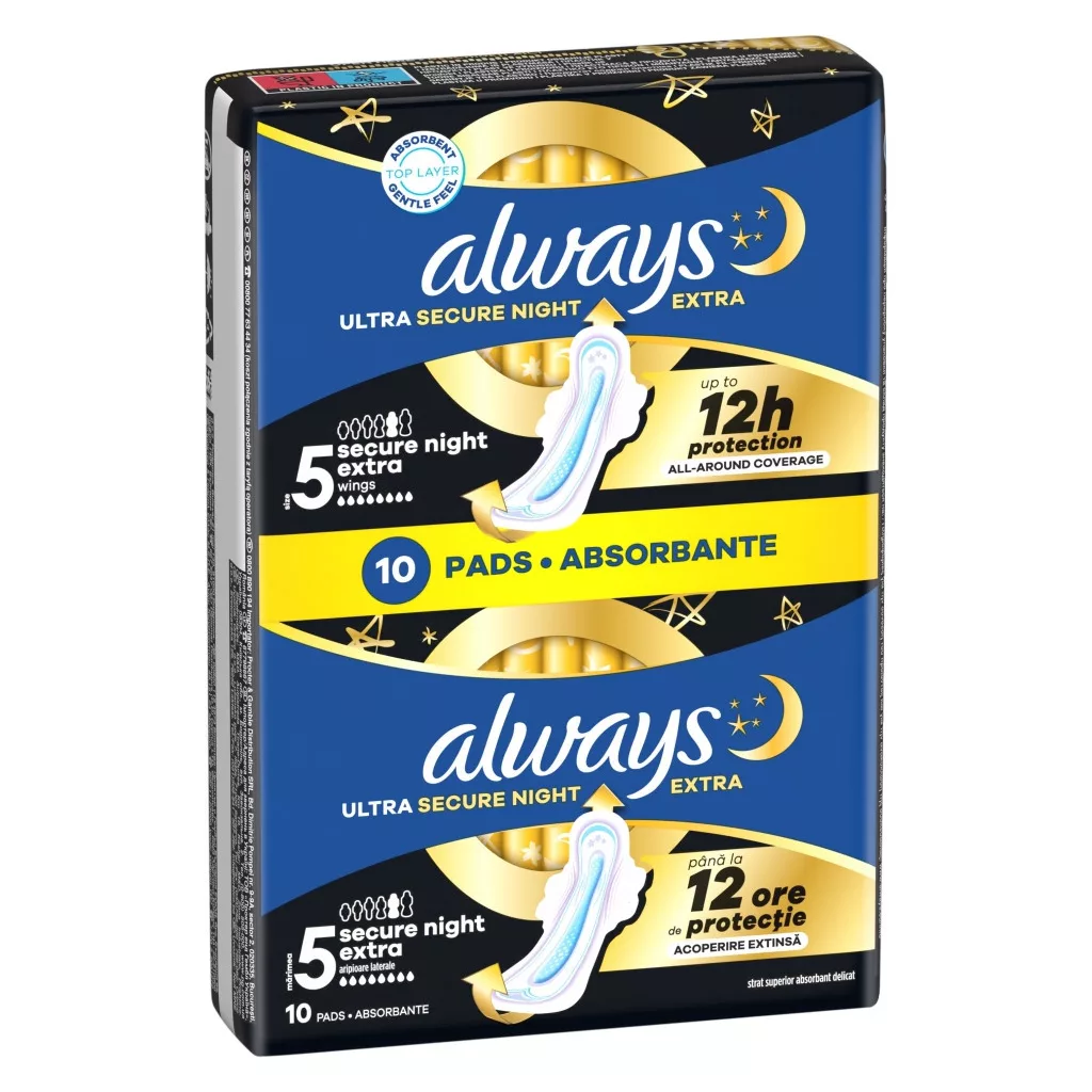 Always Ultra Secure Night Extra egészségügyi betét (6x10 db)