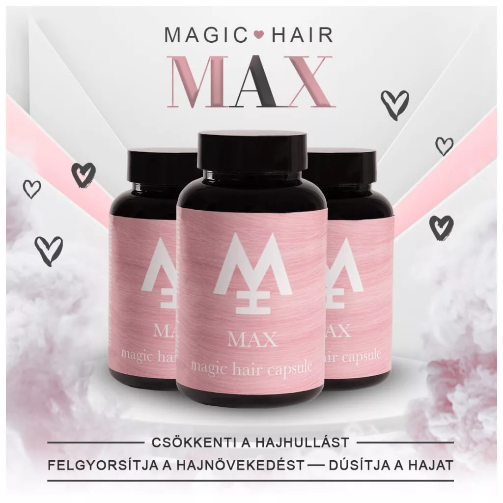 3 havi Magic Hair MAX hajvitamin kapszula kúra csomag
