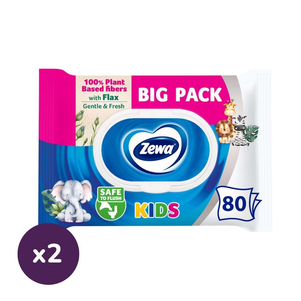 Zewa Baby nedves toalettpapír (2x80 db)