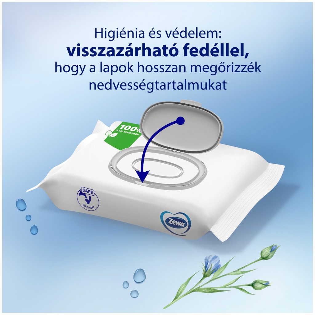 Zewa Baby nedves toalettpapír (2x80 db)