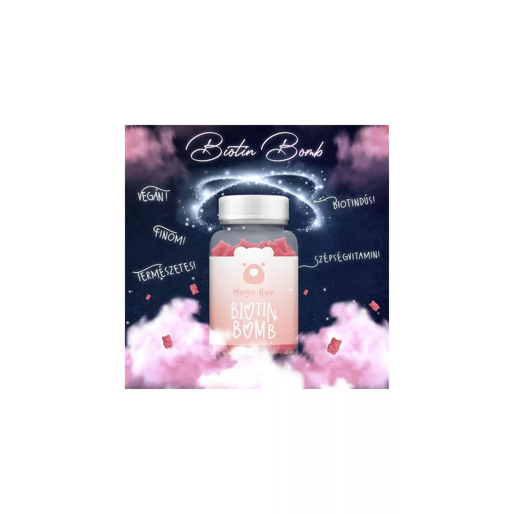 3 havi Magic Hair Biotin Bomb gumivitamin kúra csomag