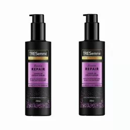   TRESemmé Biotin Repair kiöblítés nélküli hajpakolás töredezett hajra (2x200 ml) + AJÁNDÉK hajturbán
