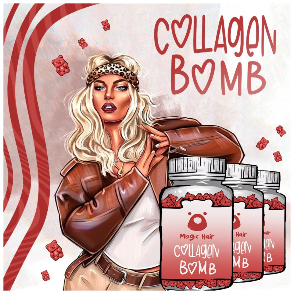 3 havi Magic Hair Collagen Bomb gumivitamin kúra az egészséges bőrért csomag