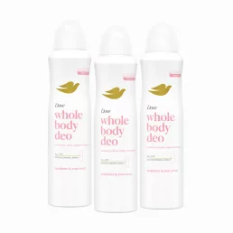 Dove Whole Body Raspberry & Rose dezodor (3x150 ml)