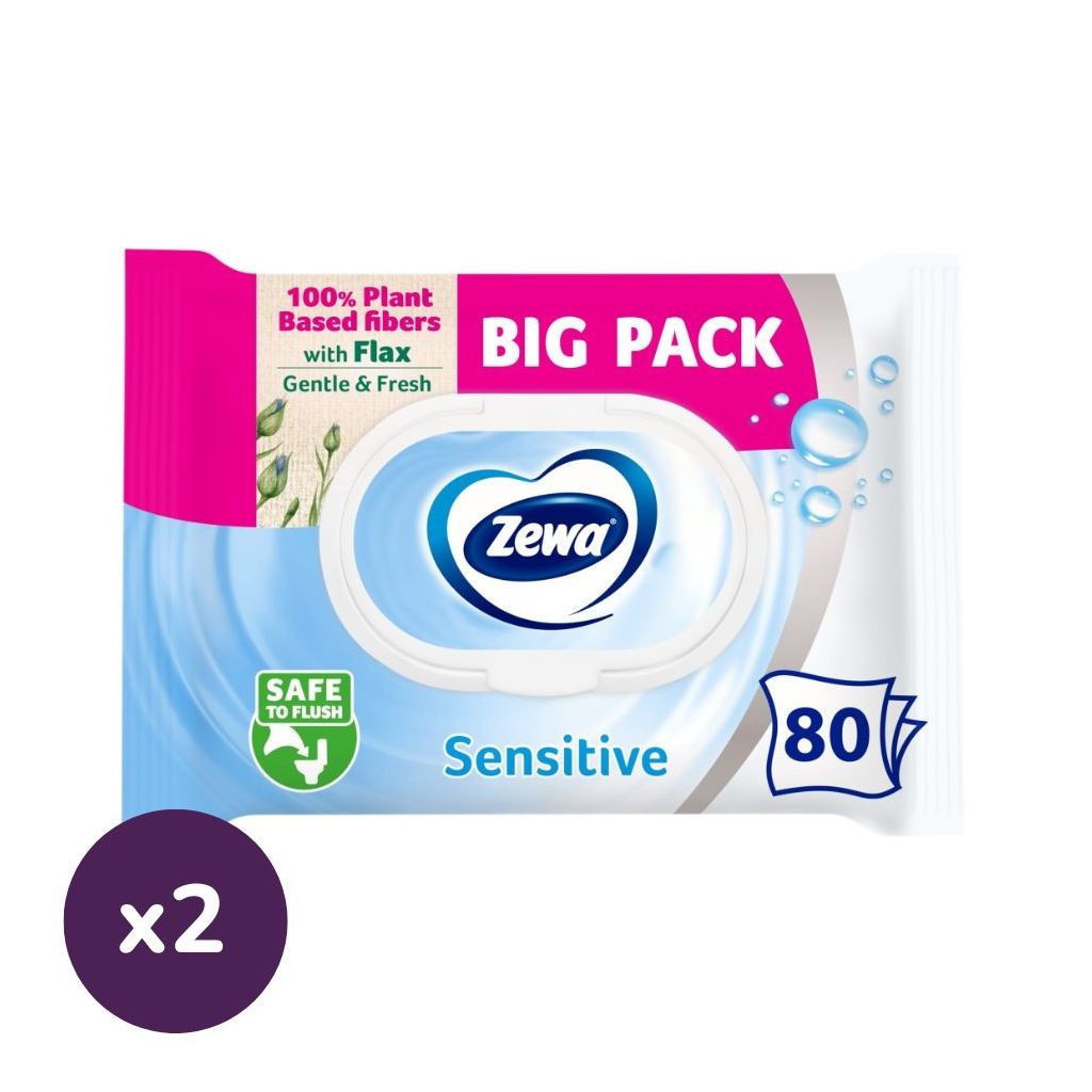 Zewa Sensitive Bigpack nedves toalettpapír (2x80 db)