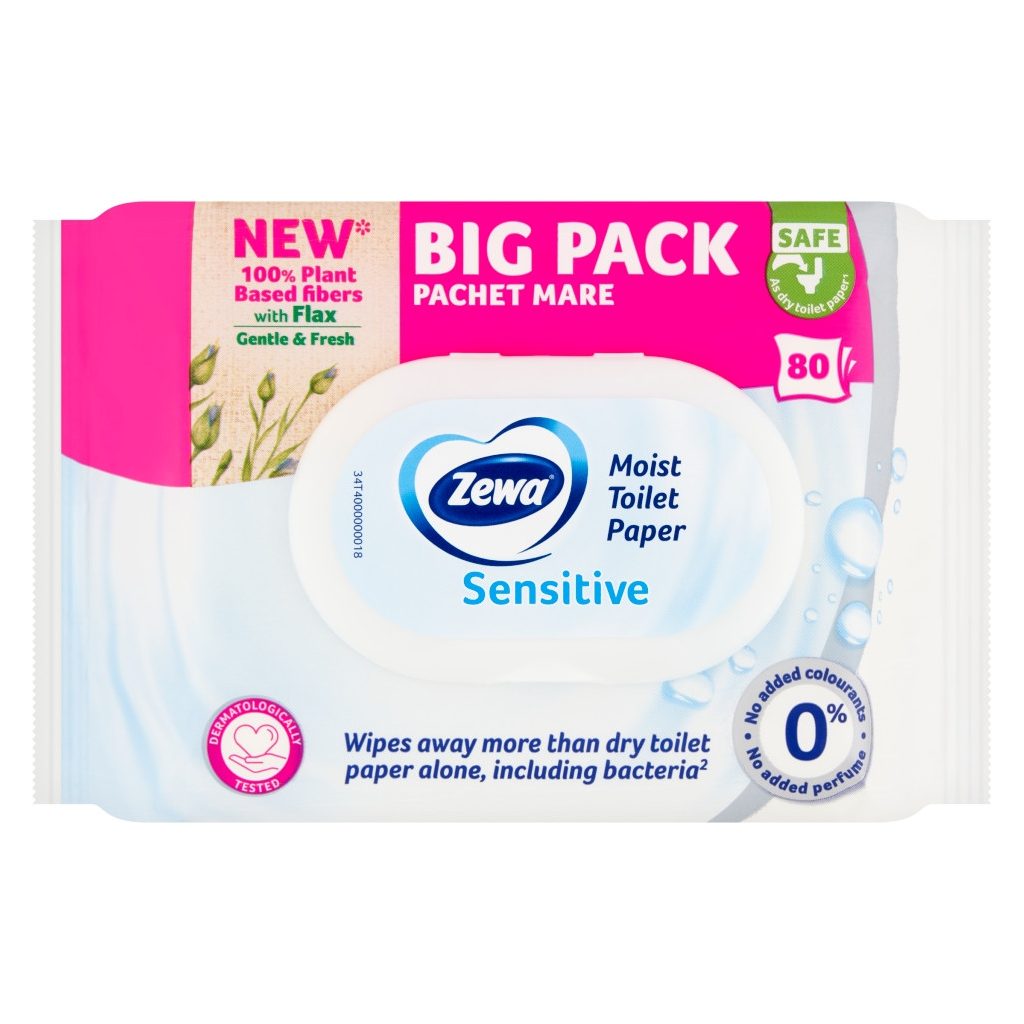 Zewa Sensitive Bigpack nedves toalettpapír (2x80 db)