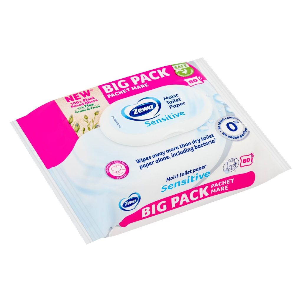 Zewa Sensitive Bigpack nedves toalettpapír (2x80 db)
