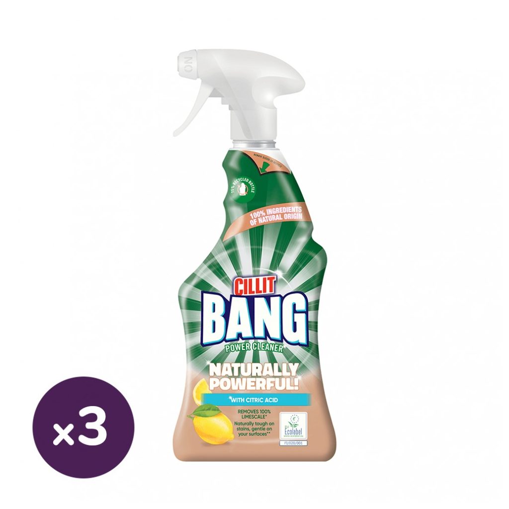 Cillit Bang Természetesen hatékony kosz és vízkőoldó (3x750 ml)