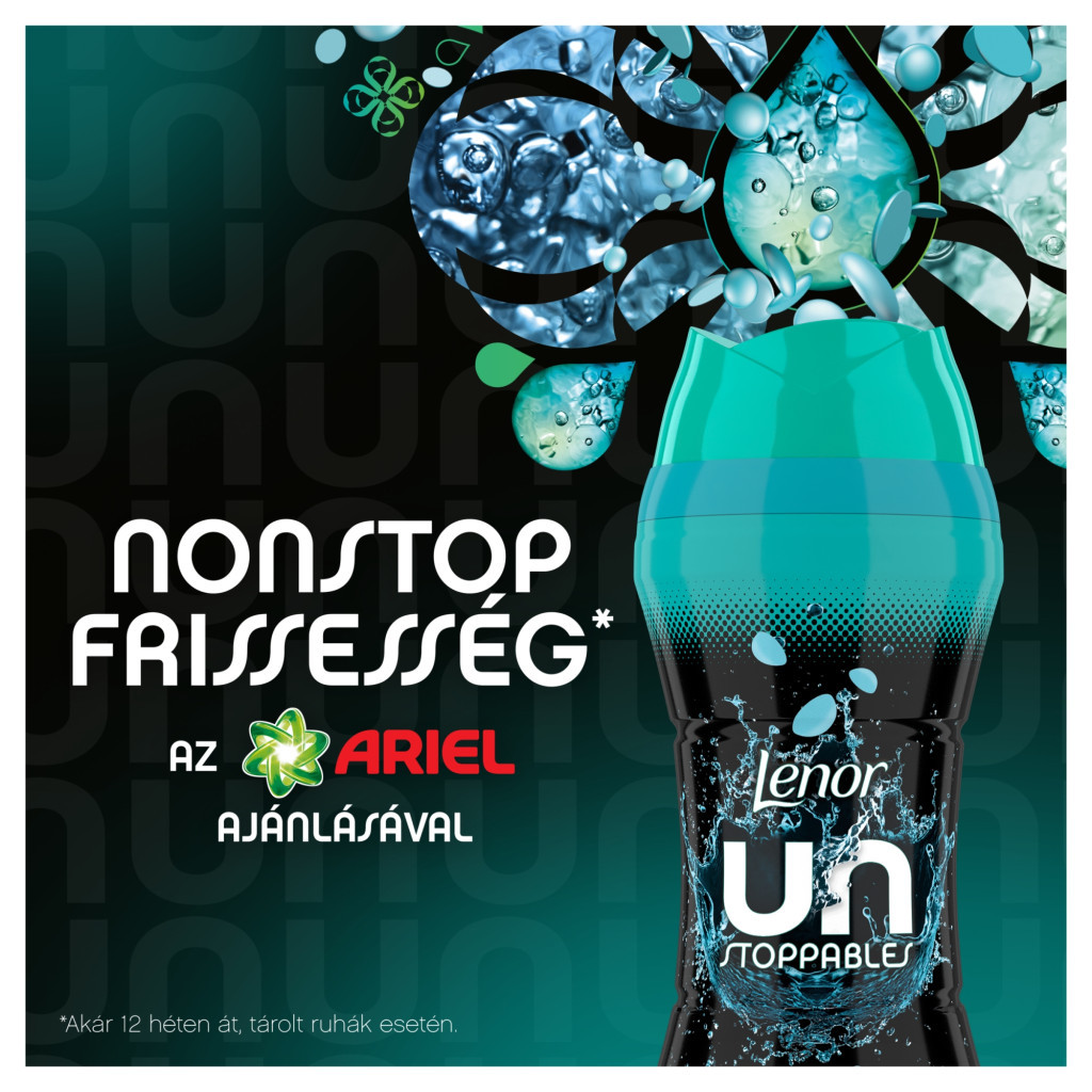 INGYENES  SZÁLLÍTÁS - Lenor Unstoppables Fresh illatgyöngy 3x735 g (180 mosás)