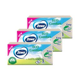   Zewa Eco Comfort illatmentes 3 rétegű papírzsebkendő (3x90 db)