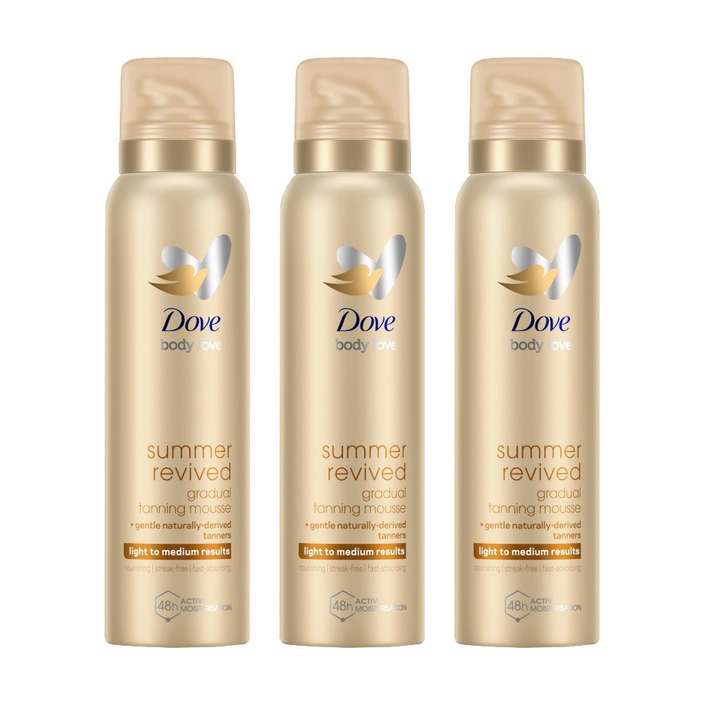 Dove Summer Revived önbarnító hab világos-közepes árnyalatú bőrre (3x150 ml)