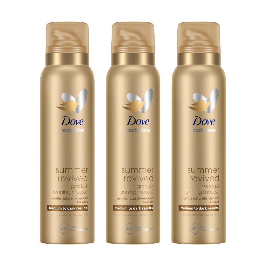 Dove Summer Revived önbarnító hab közepes-sötét árnyalatú bőrre (3x150 ml)