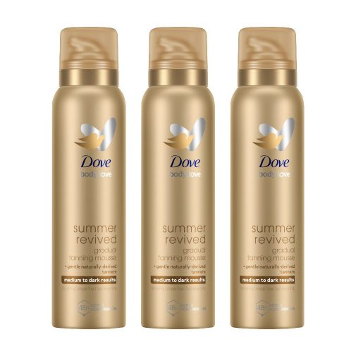 Dove Summer Revived önbarnító hab közepes-sötét árnyalatú bőrre (3x150 ml)