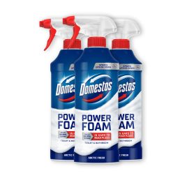   Domestos Power Foam Arctic Fresh WC és fürdőszoba tisztító hab (3x435 ml)
