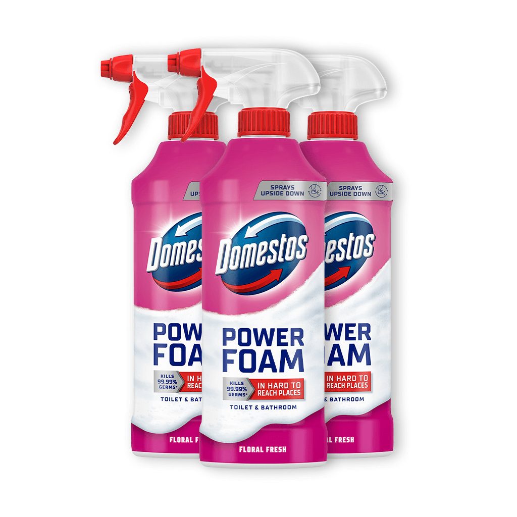 Domestos Power Foam Hab spray Floral Fresh (3x435 ml)