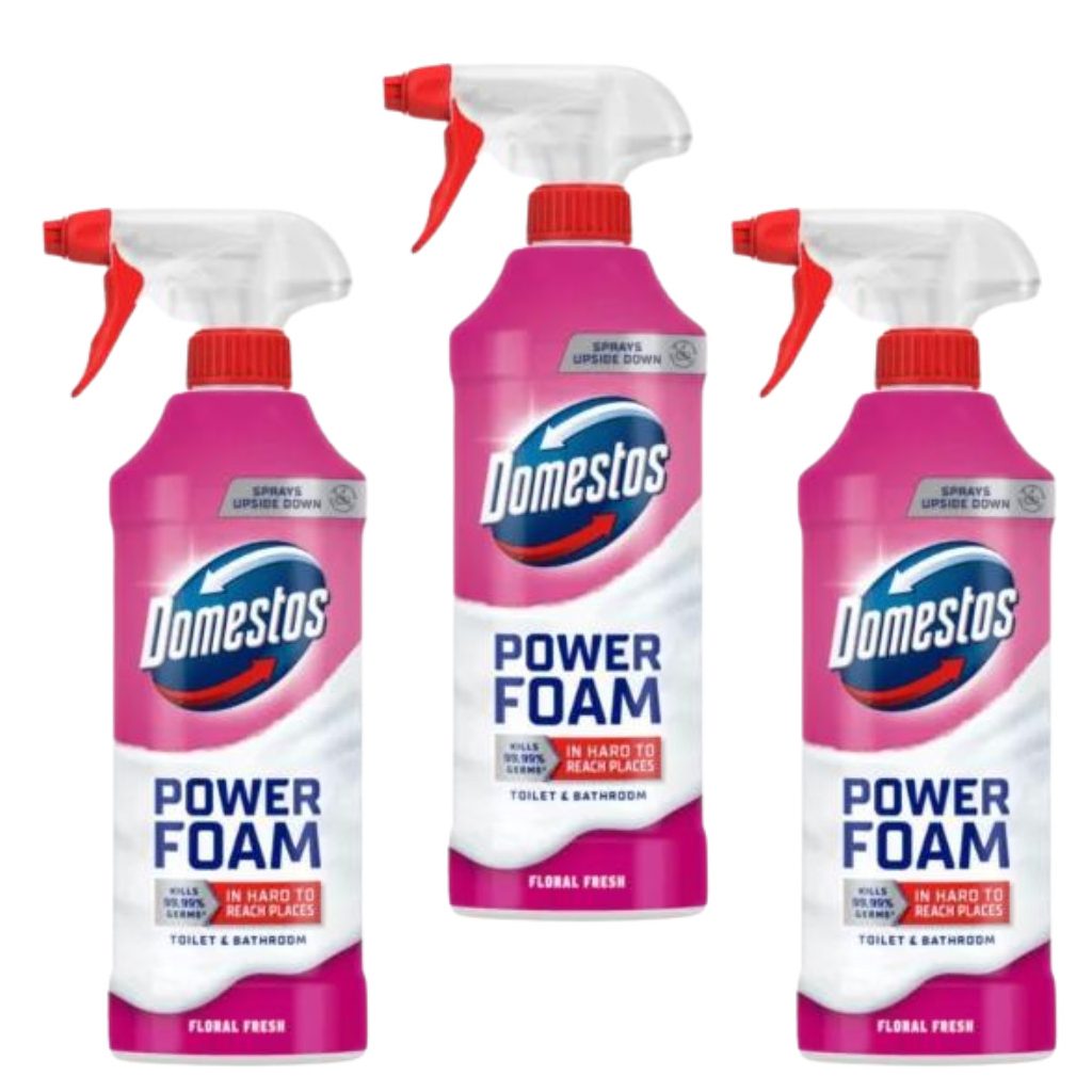 Domestos Power Foam Hab spray Floral Fresh (3x435 ml)
