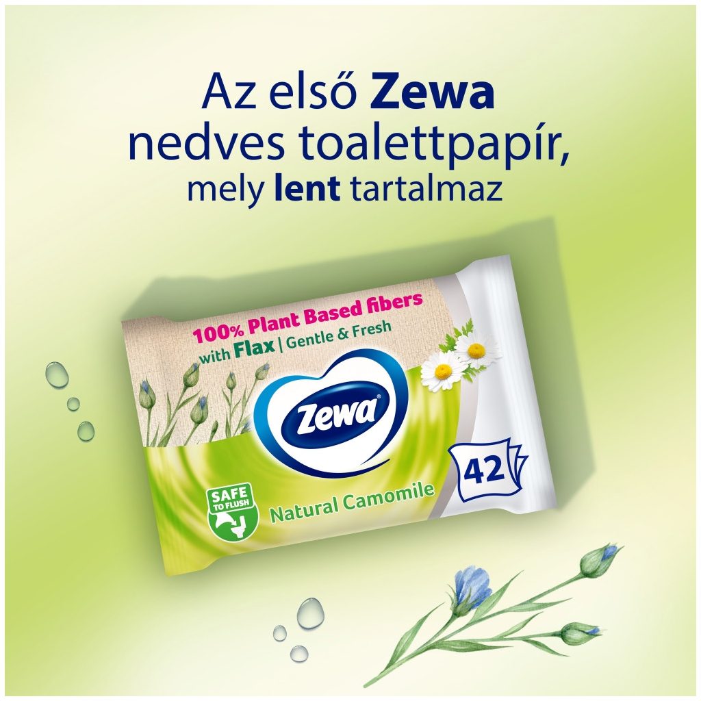Zewa Natural Camomile nedves toalettpapír (3x42 db)