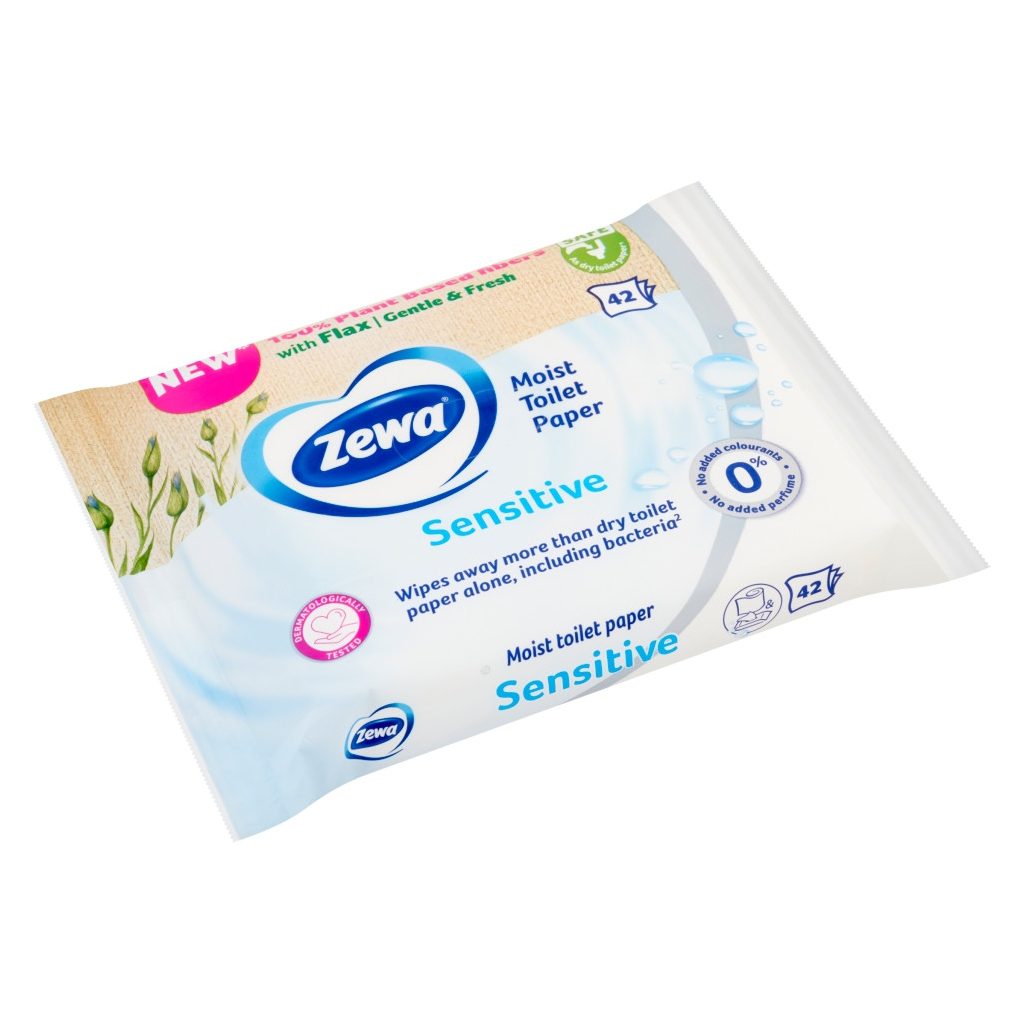 Zewa Sensitive nedves toalettpapír (3x42 db)