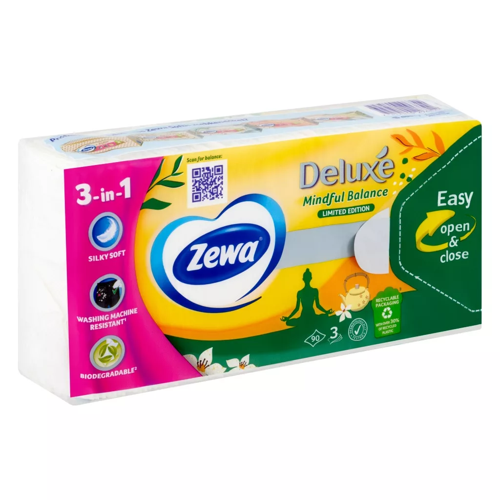 Zewa DeluxeLimited Edition 3 rétegű illatosított papír zsebkendő (6x90 db)