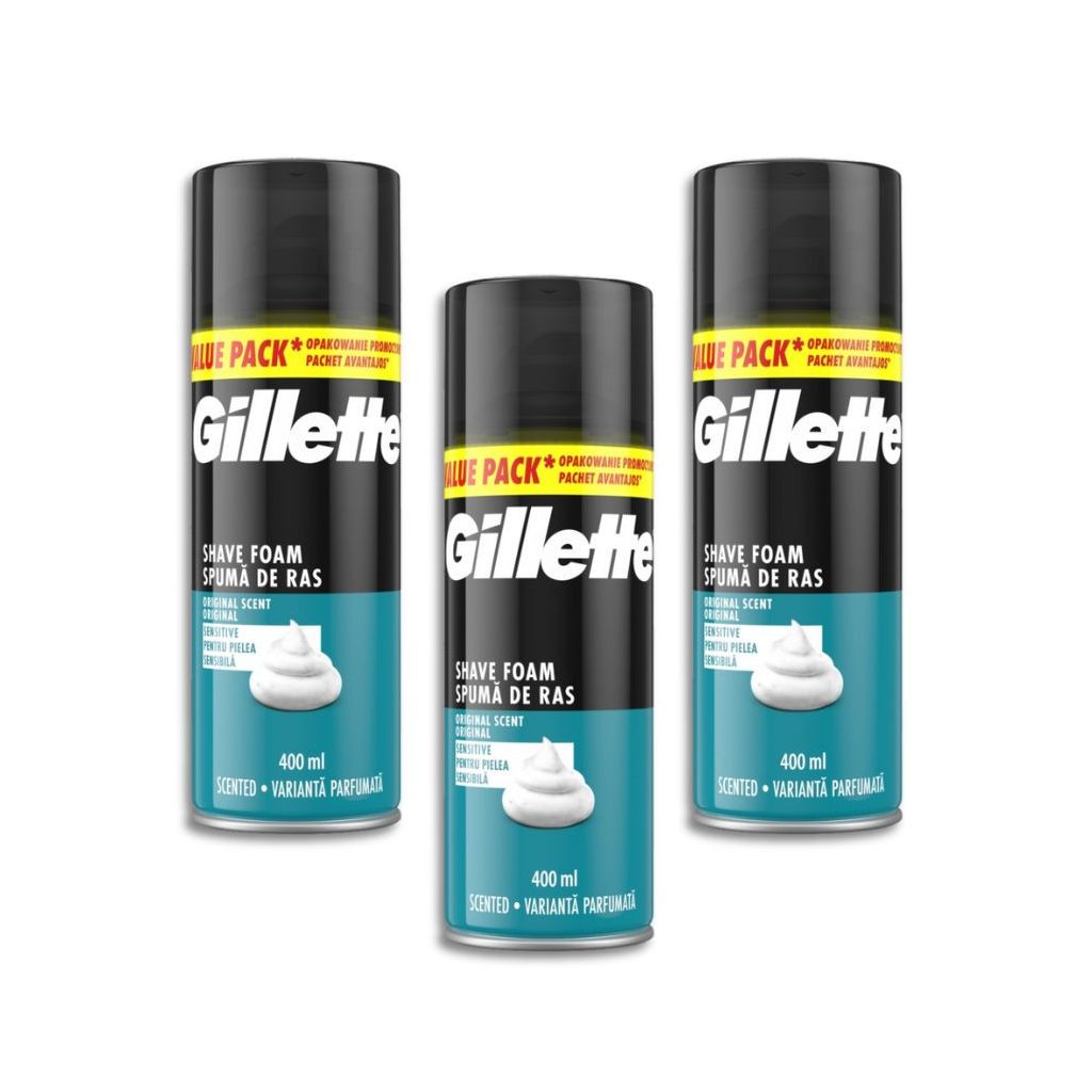 Gillette Classic Sensitive borotvahab (3x400 ml)