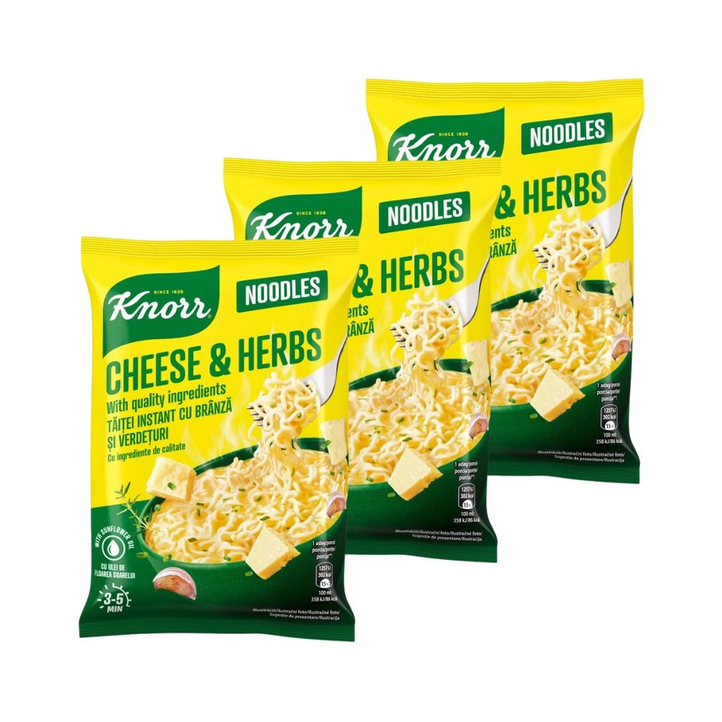 Knorr Snacky Sajtos instant tészta (3x61 g)