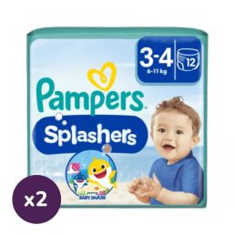   Pampers Splashers úszópelenka, méret: 3-4 (6-11 kg), 1+1, 24 db + ajándék Mancs Őrjárat törölköző