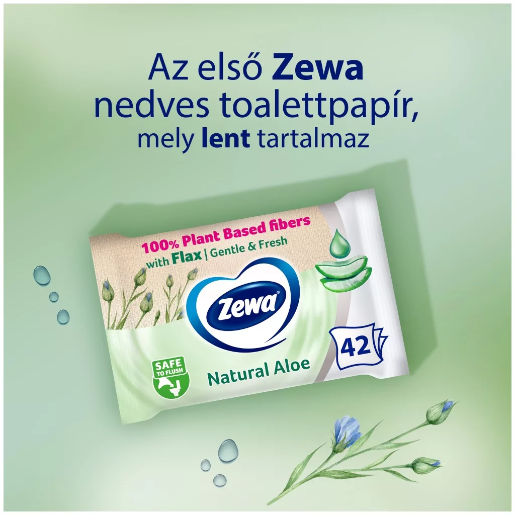 Zewa Aloe Vera nedves toalettpapír (3x42 db)