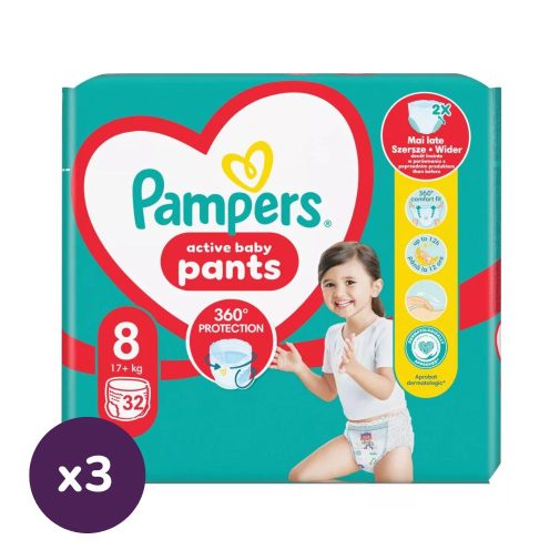 Pampers Active Baby Pants bugyipelenka 8, 17+ kg HAVI PELENKACSOMAG 96 db