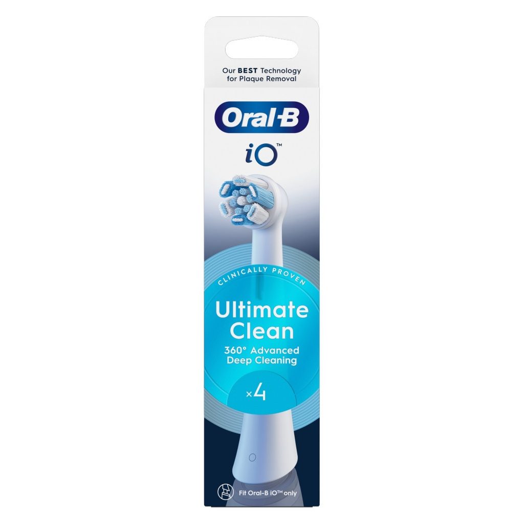 Oral-B iO Ultimate Clean elektromos fogkefe pótfej, fehér (8 db)