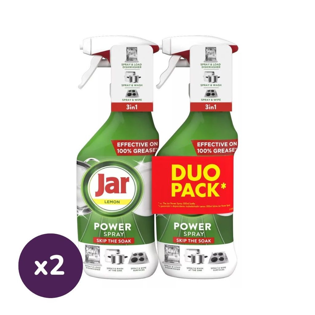 Jar Power Spray 3 az 1-ben tisztító spray citrus illattal (2x2x500 ml)