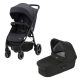 Britax Römer B-Agile M sport babakocsi - Black Shadow+merevfalú mózeskosár - Cosmos Black