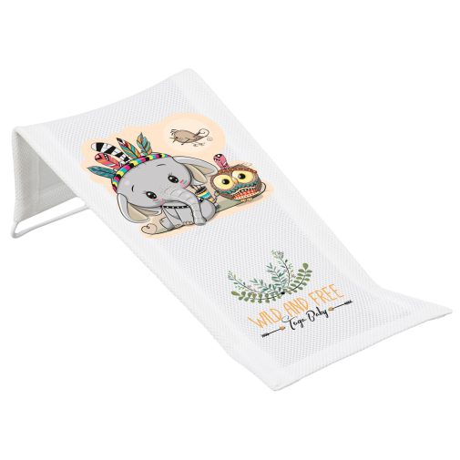 TEGA BABY Fürdetőágy kádba textil Wild and Free Little Elephant - white