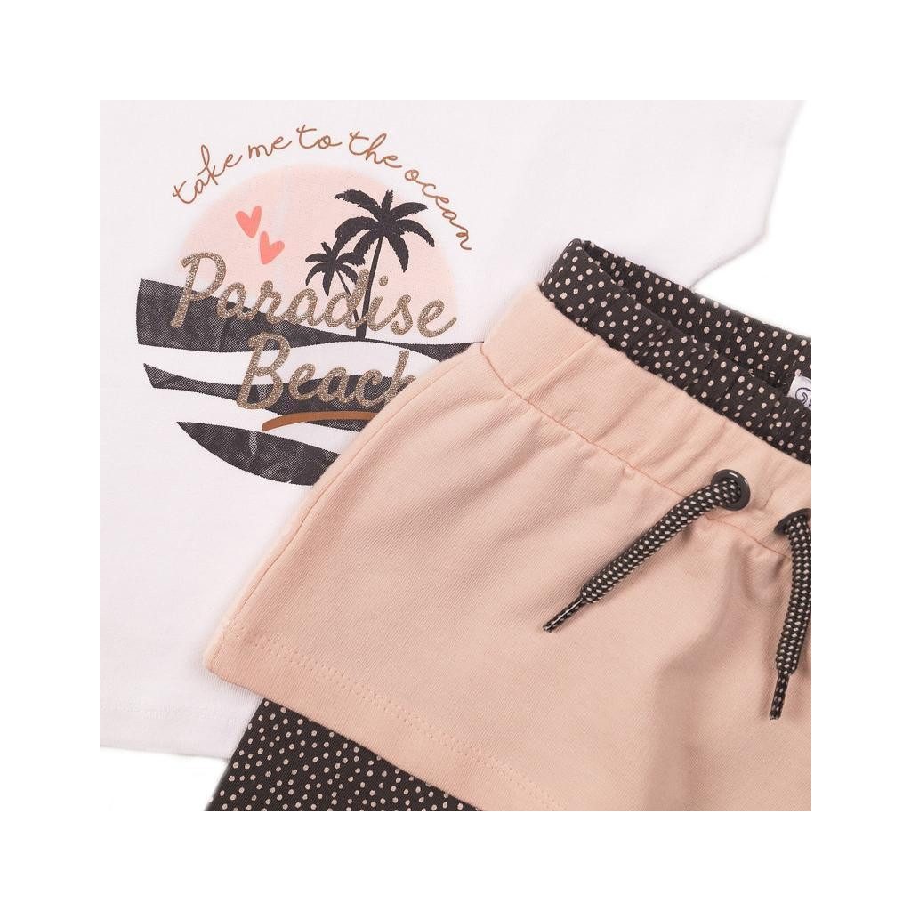 DIRKJE 3 részes szett szoknyával 86 White+Smokey Pink+Smokey Grey+aop