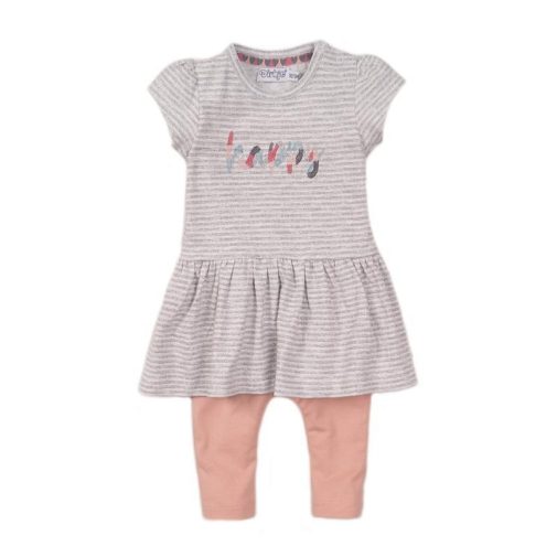 DIRKJE 2 részes szett 80 Grey Melange+Dusty Pink