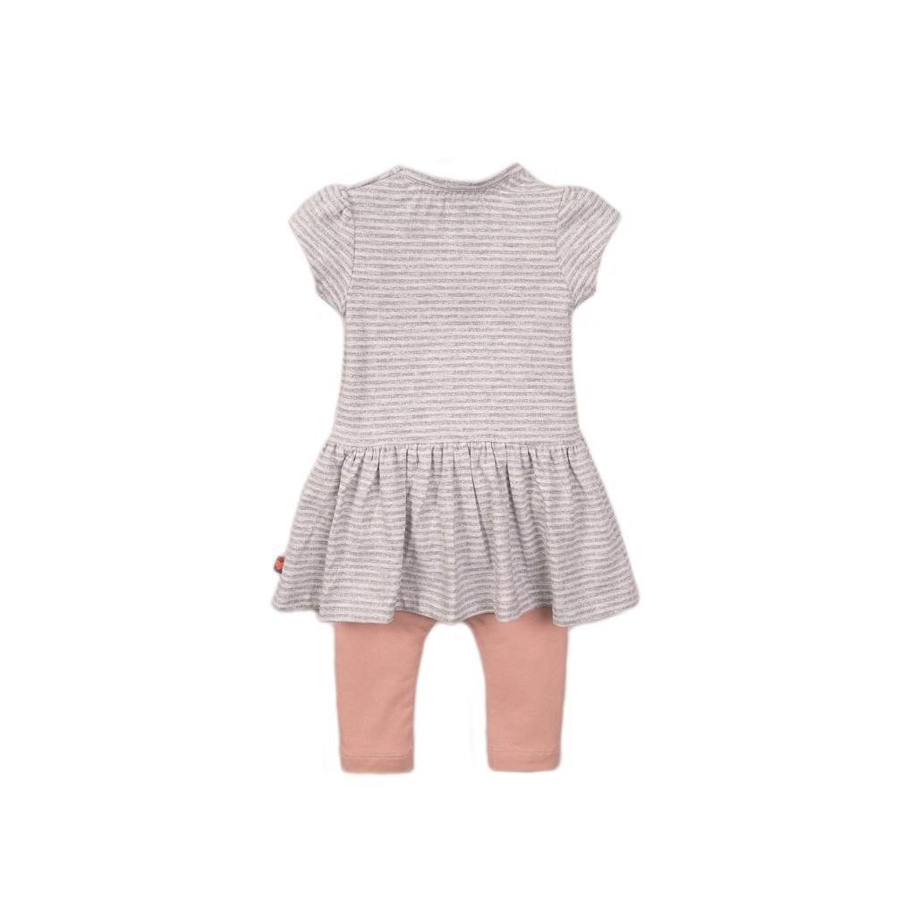 DIRKJE 2 részes szett 80 Grey Melange+Dusty Pink