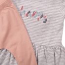 DIRKJE 2 részes szett 80 Grey Melange+Dusty Pink