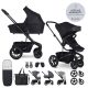 EASYWALKER Kombinált babakocsi Harvey⁵ Midnight Black XXL AIR
