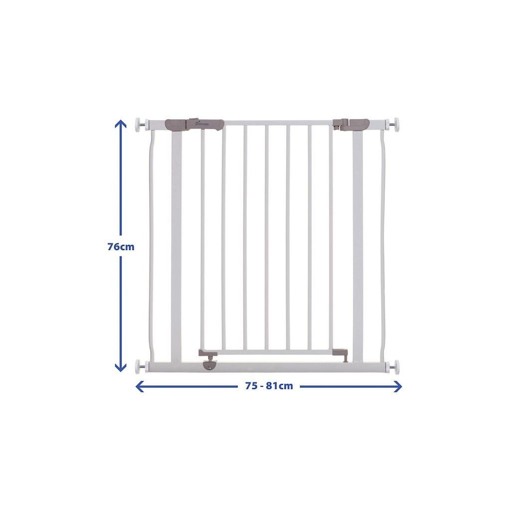 DREAMBABY Biztonsági fémrács AVA 75-81 cm, fehér