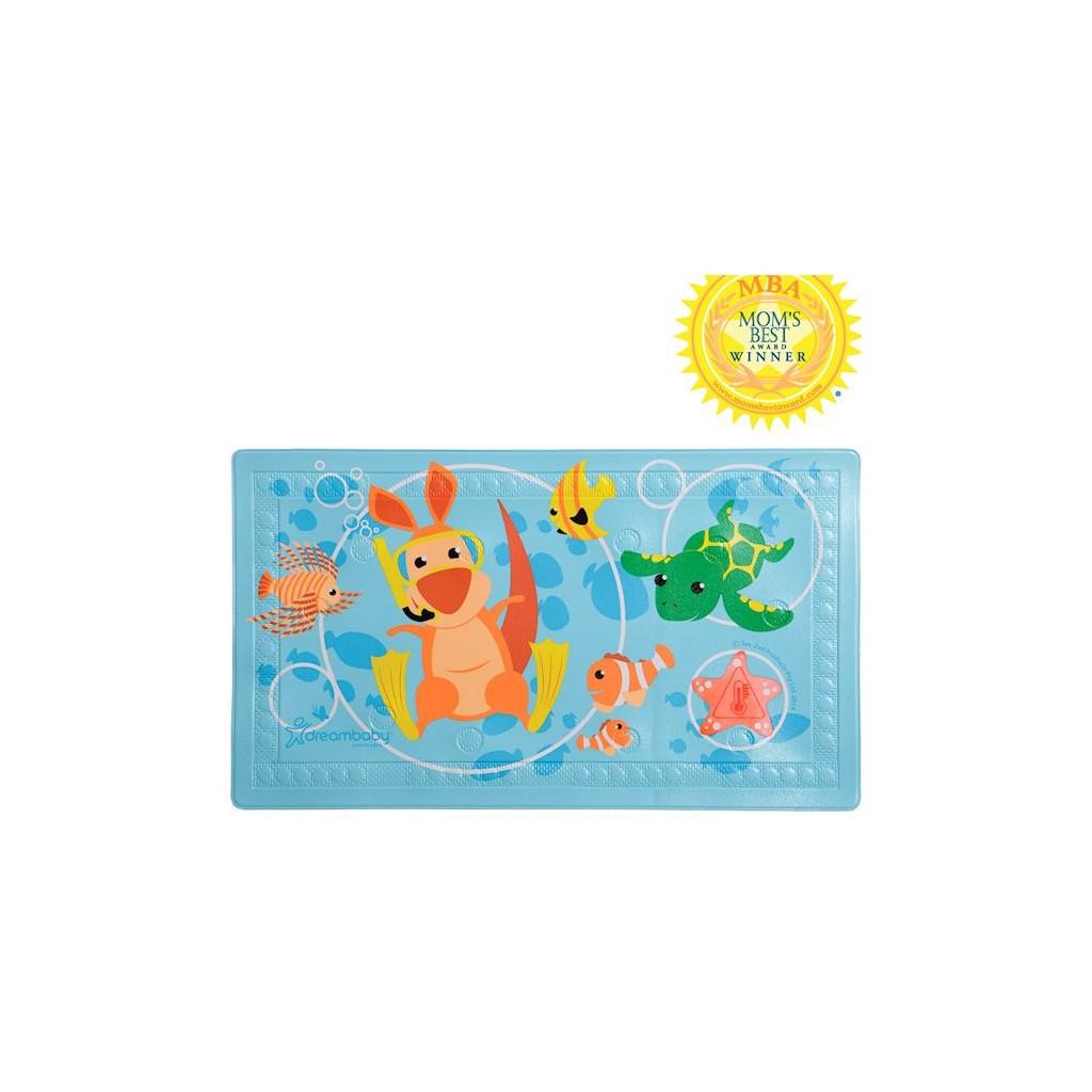 DREAMBABY Fürdőkád alátét csúszásgátlóval és hőmérsékleti indikátorral Tengeri állatkák