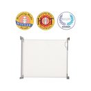 DREAMBABY Biztonsági visszahúzható rács 0-140 cm fehér