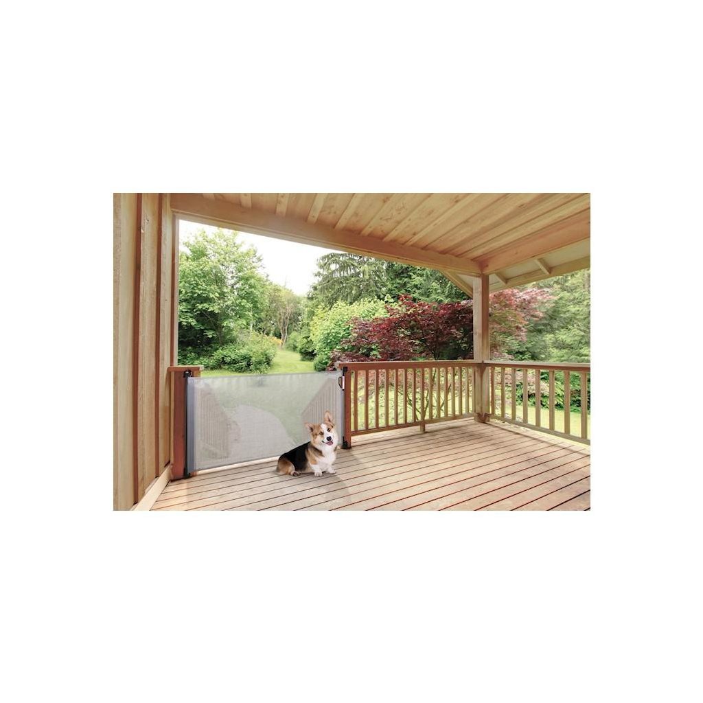 DREAMBABY Biztonsági visszahúzható rács 0-140 cm szürke