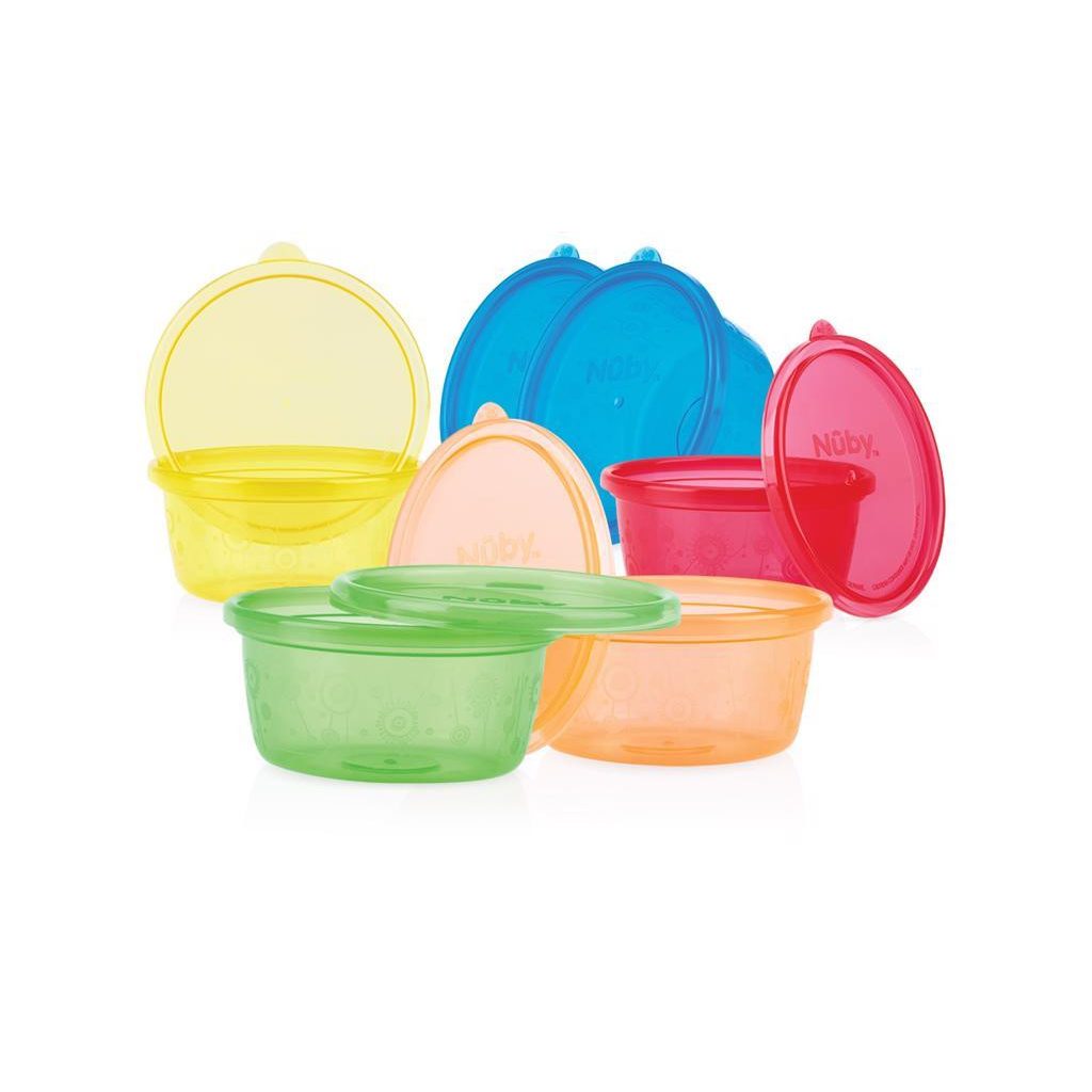 NUBY Snack tálka fedővel, 300 ml, 6 hó+ (6 db)